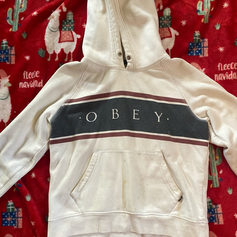 Obey Novel Palisade White Hoodie - Picture 2 of 4